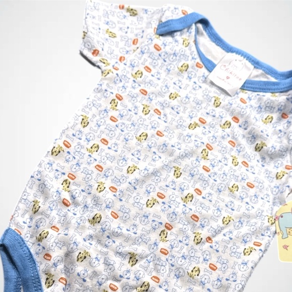 4/$20 Blue Dog Print Onesie - Picture 2 of 3